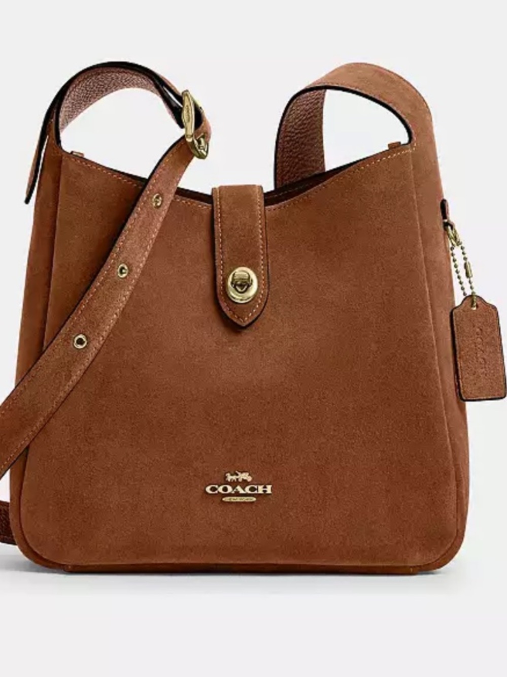 Coach Hadley Convertible Crossbody Bag - Chestnut Brown with Gold Hardware - Picture 3 of 9